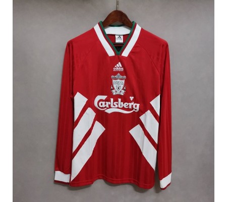 Liverpool 93/95 Home Red Long Sleeve Soccer Jersey